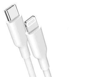 NÖRDIC Non MFI Lightning till USB C kabel för Iphone, Ipad och Ipod vit 3m