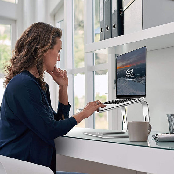 Aluminium bärbarställ för upp till 15,6" notebookställ laptopstativ