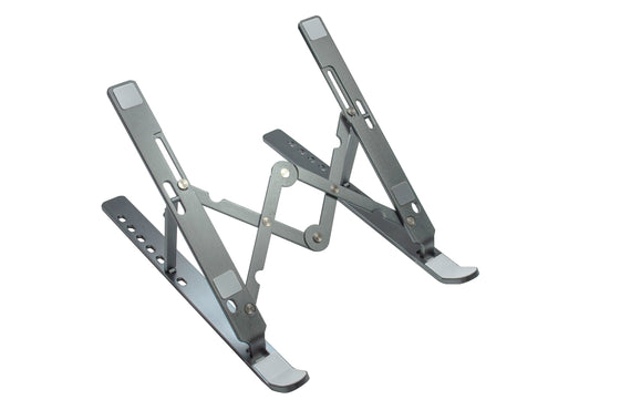 Aluminium ställ justerbar ihopfällbar för bärbar surfplattor och mobiltelefoner laptop hållare stativ Space Grey