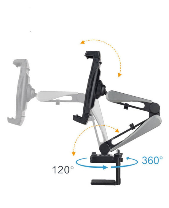 Mobil- och surfplattahållare tiltbar och roterbar 360 grader högkvalité bordsmontering