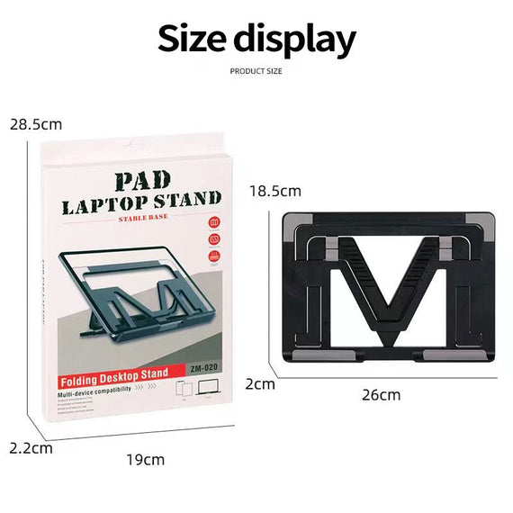 universiellt bärbarställ justerbar ihopfällbar för upp till 17tum bärbar och surfplattor laptop hållare stativ plast