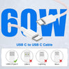 NÖRDIC 0,5m USB 2.0 USB-C till C kabel 2,4A 480Mbps 60W för iPhone 15/15 Pro/15 Plus/15 Pro Max grön