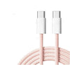 0,5m USB 2.0 USB-C till C kabel 2,4A 480Mbps 60W för iPhone 15/15 Pro/15 Plus/15 Pro Max rosa