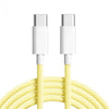 1m USB 2.0 USB-C till C kabel 2,4A 480Mbps 60W för iPhone 15/15 Pro/15 Plus/15 Pro Max gul