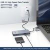 NÖRDIC 1 till 11 USB-C dockningstation för tre monitorer 2xHDMI 4K60Hz 1xDP4K60Hz  DP87W Thunderbolt 3/4 DisplayLink