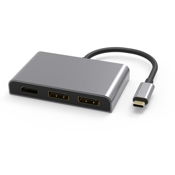 1 till 4 USB-C Dockningstation 3 monitorer 2xDP 4K60Hz, 1xHDMI 4K60Hz 1x USB-C PD100W