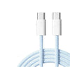 NÖRDIC 2m USB 2.0 USB-C till C kabel 2,4A 480Mbps 60W för iPhone 15/15 Pro/15 Plus/15 Pro Max blå