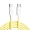 NÖRDIC 2m USB 2.0 USB-C till C kabel 2,4A 480Mbps 60W för iPhone 15/15 Pro/15 Plus/15 Pro Max gul