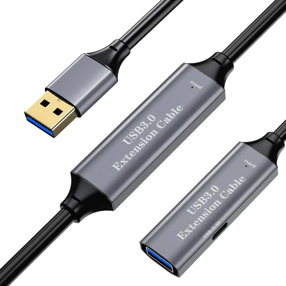 Aktiv 20m USB3.1 förlängningskabel 5Gbps USB A hane till hona för Xbox, PS5, Oculus, skrivare, scanner, Playstation, VR USB Extension Cable