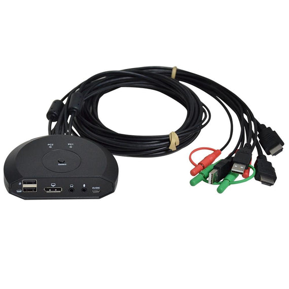 KVM switch 2 till 1 DP 1.2 4K60Hz