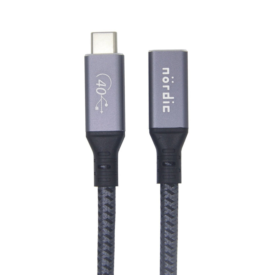 NÖRDIC USB4 extension cable 25cm 40G 240W 4K80Hz