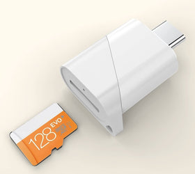 NÖRDIC USB-C Kortläsare för MicroSD/TF UHS-I USB 3.1