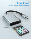USB-C Kortläsare SD Express 7.1 NVMe PCIe 3.1x1 985Mbps, USB 3.2 Gen 2 10Gbps
