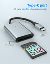 NÖRDIC USB-C Kortläsare SD Express 7.1 NVMe PCIe 3.1x1 985Mbps, USB 3.2 Gen 2 10Gbps