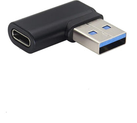 NÖRDIC USB-C hona till USB-A hane vinklad adapter 90 grader