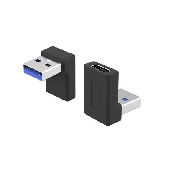 USB-C hona till USB-A hane vinklad adapter 90 grader