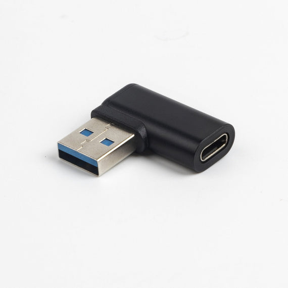 USB-C hona till USB-A hane vinklad adapter 90 grader