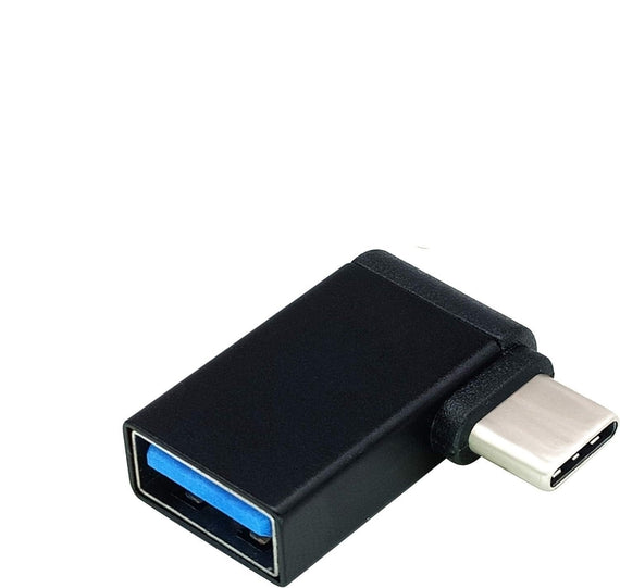 USB-C hane till USB-A hona vinklad adapter 90 grader