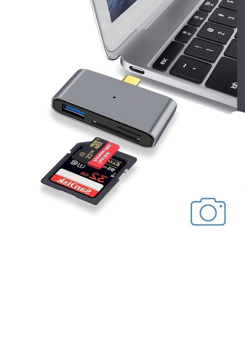 USB-C kortläsare 1xSD 1xMicroSD 1xUSB3.1 5Gbps