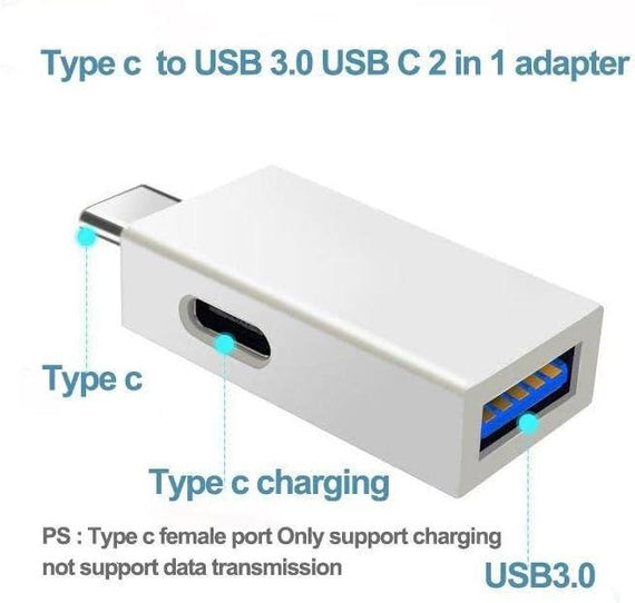 USB-C hub 2ports 1xUSB-A 3.0 1xUSB-C PD10W
