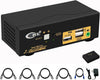 USB Type C KVM Switch Dual Monitor 2 Port 4K 60Hz for 2 Computers Laptops MacBook Pro with Dual USB C Outputs