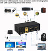 USB Type C KVM Switch Dual Monitor 2 Port 4K 60Hz for 2 Computers Laptops MacBook Pro with Dual USB C Outputs