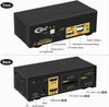 USB Type C KVM Switch Dual Monitor 2 Port 4K 60Hz for 2 Computers Laptops MacBook Pro with Dual USB C Outputs