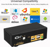 USB Type C KVM Switch Dual Monitor 2 Port 4K 60Hz for 2 Computers Laptops MacBook Pro with Dual USB C Outputs