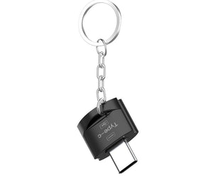 NÖRDIC USB-A 3.1 OTG hona till USB C hane adapter 5Gbps Aluminium grå synk och laddning OTG USB-C adapter