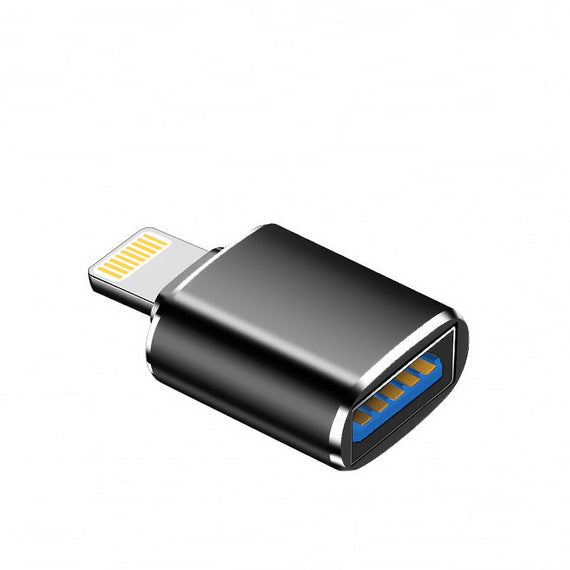 USB3.0 OTG till Lightning adapter (Non MFI) svart stöd för iOS koppla USB enheter till Iphone och Ipad