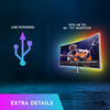 Tv och skärm bakgrund led ljus slinga, sound to light, spel led light