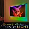 Tv och skärm bakgrund led ljus slinga, sound to light, spel led light