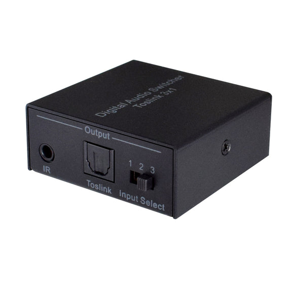 3 till 1 Optical switch SPDIF med IR kontroll