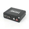NÖRDIC HDMI to VGA+RL Audio konvertor stöd för HDMI 1.4b och HDCP1.4 svart metal