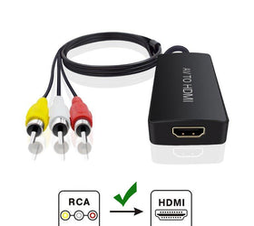 NÖRDIC Kompositvideo AV till HDMI adapter 3XRCA AV och CVBS omvandlare 1080p i 60Hz 1m