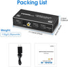 HDMI splitter 1 till 2 med Audio Extractor 4K60Hz HDCP2.3 HDR10 Toslink SPDIF+Coaxial+3,5mm audio
