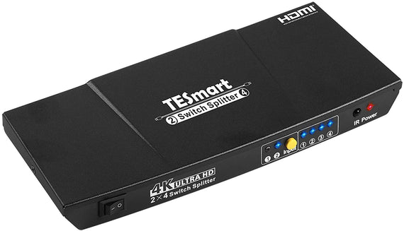 HDMI Switch 2xPC till 4xmonitorer 4K30Hz UHD CEC 3D HDCP1.4 för PC, PS5, Xbox och bärbar