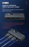 HDMI switch 2 till 1 8K60Hz 4K120Hz 48Gbps HDR HDCP2.3 Surround 7.1 CEC