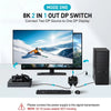 8K30Hz Displayport  switch 2 till 1 och splitter 1 till 2, 4K120hz