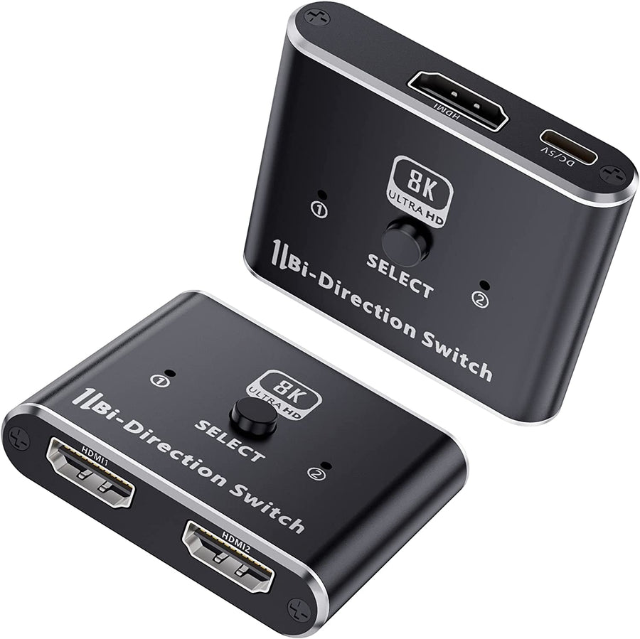 8K60Hz HDMI Switch 2 till 1 och splitter 1 till 2 4K120Hz 48Gbps