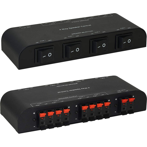 högtaraväxel för fyra par högtalare