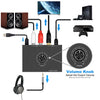 Digital till Analog ljudomvandlare, Toslink och Coaxial till RCA L/R och headphone med volymkontrol metal DAC D/A omvandlare konvertor