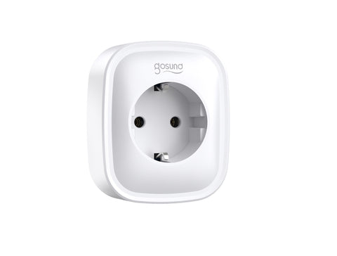 Gosund Trådlös strömbrytare Wifi 2,4GHz 16A med 2xUSB 2,1A med timer och enegiövervakning och schemaläggning vit