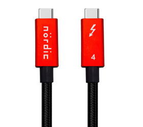 50cm Thunderbolt 4 USB-C kabel 40Gbps 100W laddning 8K video kompatibel med USB 4 och Thunderbolt 3