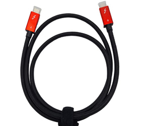 NÖRDIC 1,5m Thunderbolt 4 USB-C kabel 40Gbps 100W laddning 8K video kompatibel med USB 4 och Thunderbolt 3