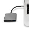 1 till 3 Dockningstation USBC till HDMI 4K 30Hz USB C Power Delivery 60W och USB A 3.1 5Gbps  Space grey