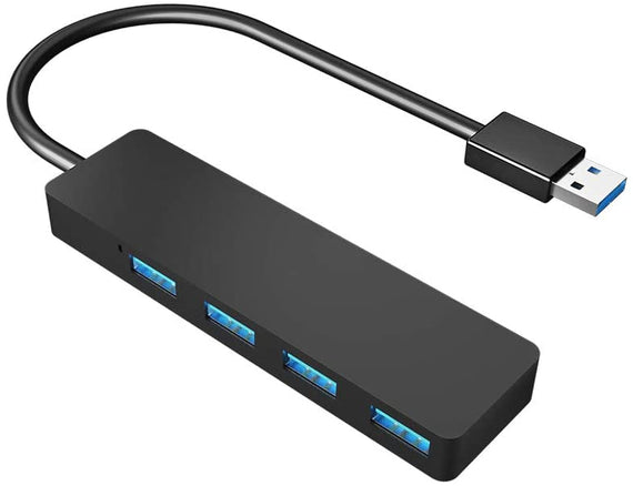 USB 3.0 4port 5Gbps hubb 35cm kabel svart