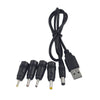 NÖRDIC 1m Strömkabel USB till DC med 5 kontakter USB DC POwer