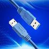 NÖRDIC USB3.1 kabel typ A hane till typ A hane 5Gbps 3m USB3.0