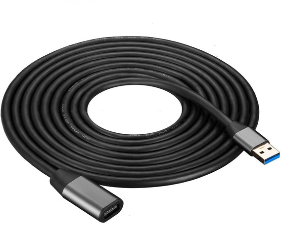 Aktiv 10m USB3.1 förlängningskabel 5Gbps USB A hane till hona för Xbox, PS5, Oculus, skrivare, scanner, Playstation, VR USB extension cable